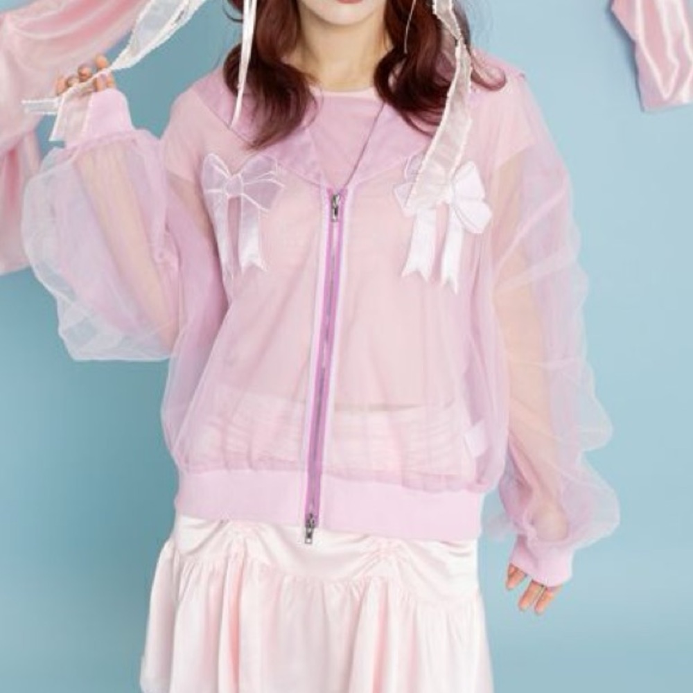 Candy stripper chiffon bow jacket 

Bought in Tokyo